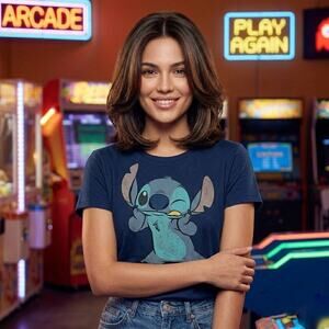 Disney Lilo and Stitch Winking Shirt Unisex XS Graphic T-shirt